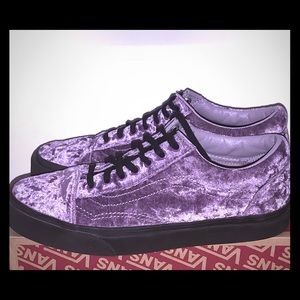 Purple velvet vans